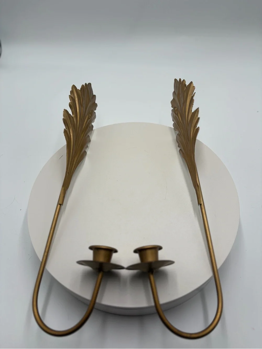 Gold Leaf Wall Candle Sconce - Elegant Home Wall Decor